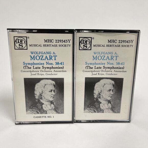 Wolfgang A. Mozart The Late Symphonies Nos. 38-41 Cassettes Lot of 2 - Picture 1 of 4